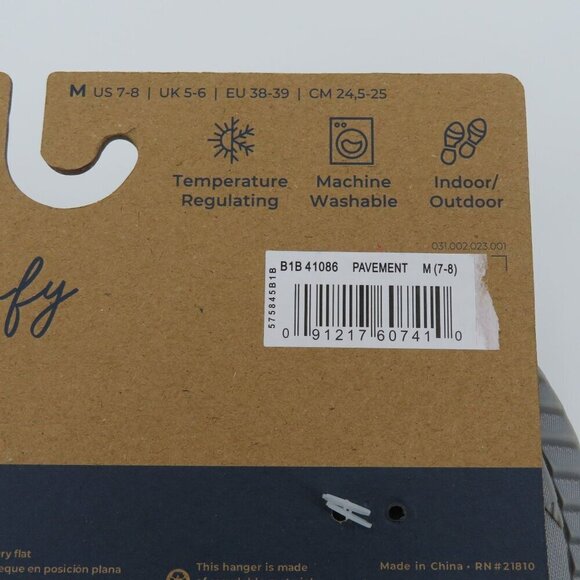 Dearfoams Women Medium 7-8 Multicolor Sweater Knit Memory Foam Slippers NEW - Picture 10 of 14